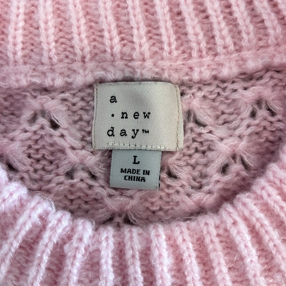 Pink crew neck sweater. Size L - Picture 6 of 6